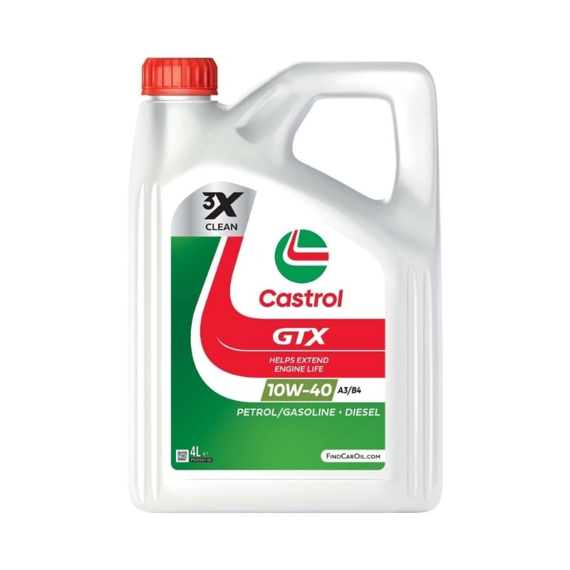 Castrol GTX Ultraclean 10W-40 Engine Oil – 4L for Petrol & Diesel (Non-FAP)