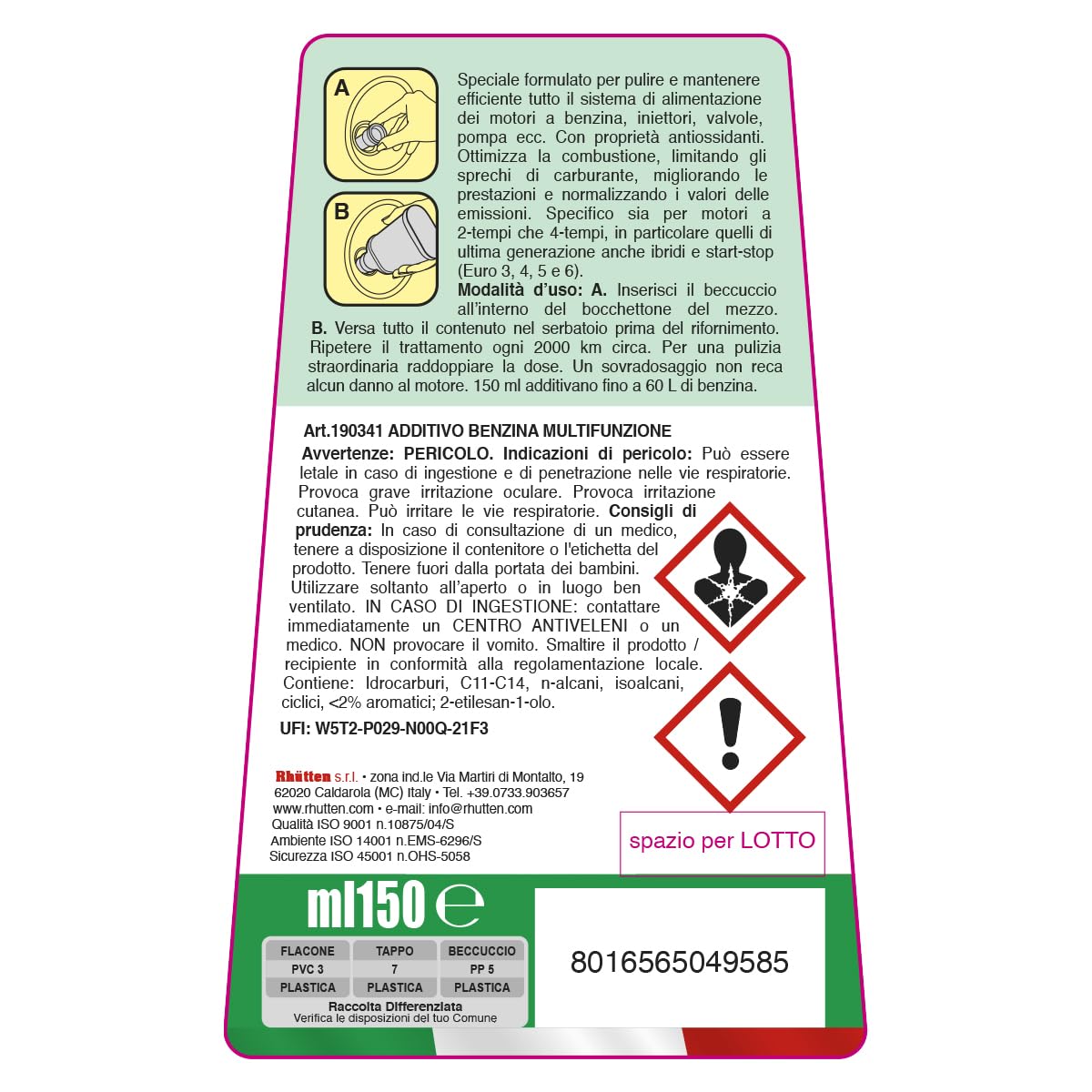 Multi-Function Petrol Additive – 150 ml Single-Dose Superconcentrate