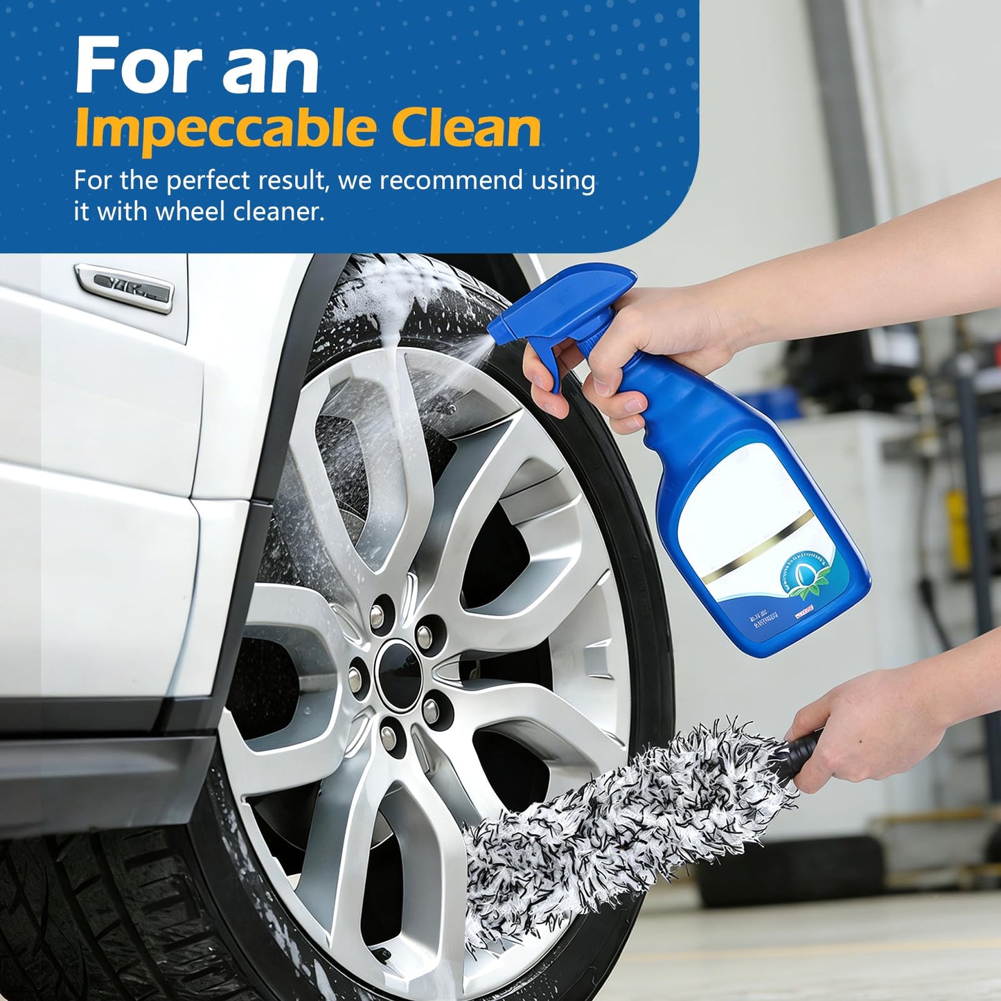 Microfibre Car Wheel Brush – Ultra-Flexible, Deep Cleaning, Scratch-Free