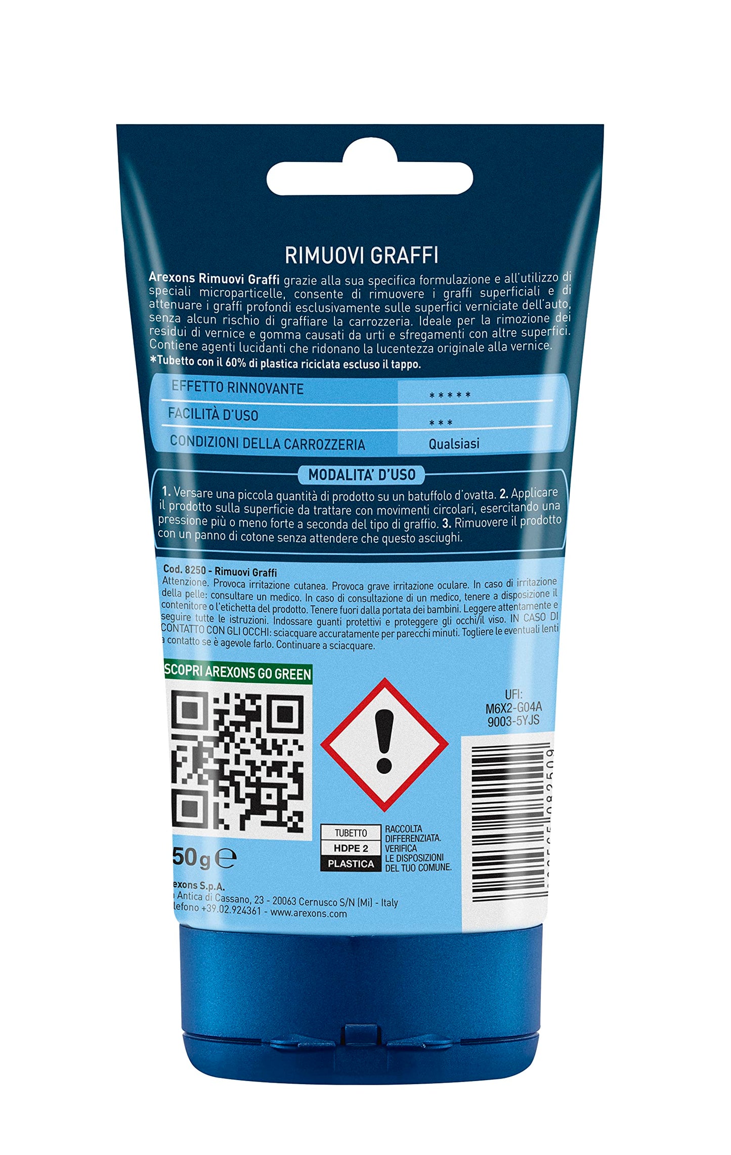 Arexons Scratch Remover Paste – Car Body Scratch Repair with Micro-Polishing Particles – Gentle on Paint – 150 g