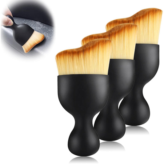 Car Interior Cleaning Brush – 3 Pieces Soft Bristle Car Detailing Brushes