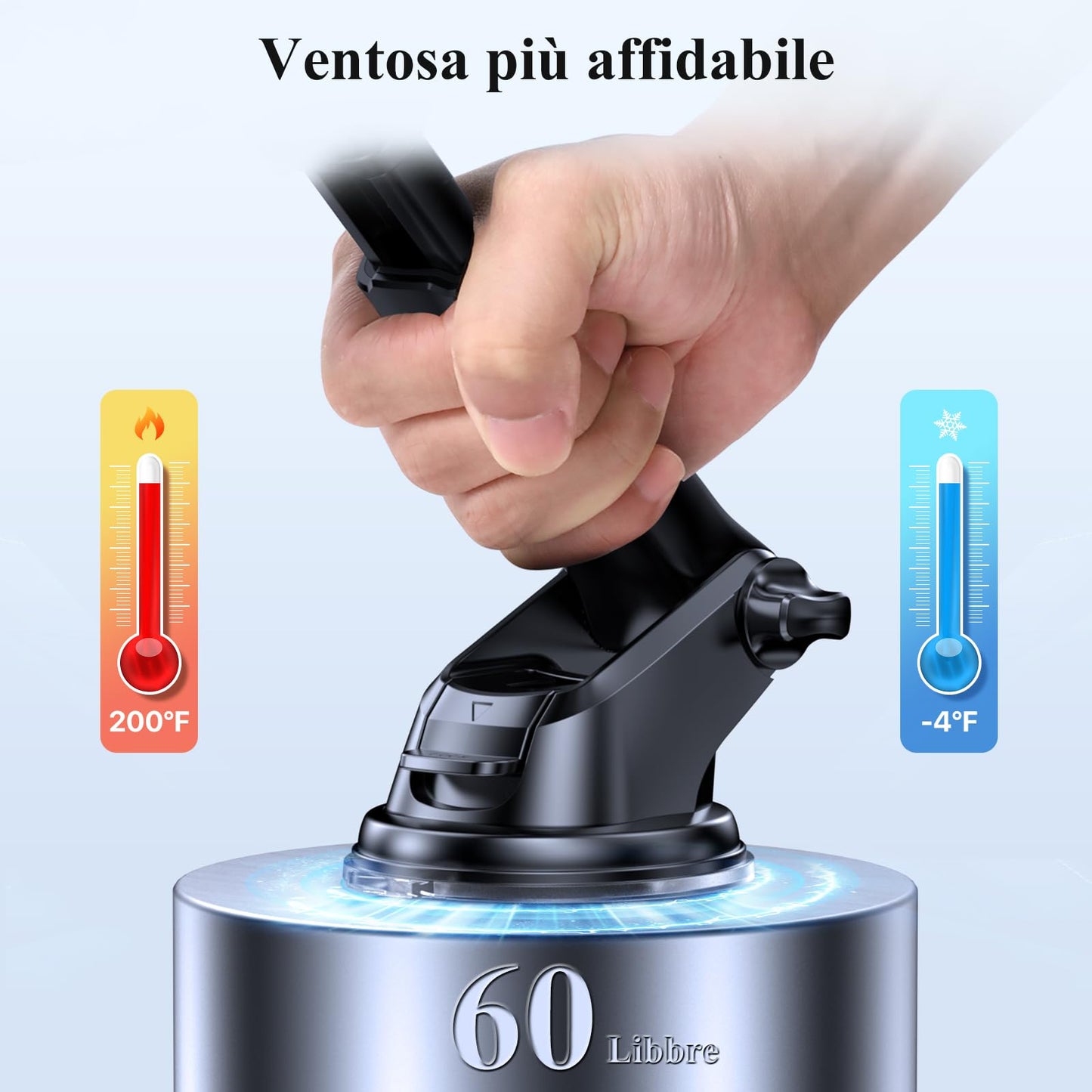 Miracase Universal-Autotelefonhalterung – 3-in-1-Halterung für Armaturenbrett, Windschutzscheibe und Lüftungsschlitze mit Saugnapf in Militärqualität