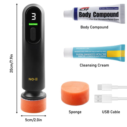 Portable Rechargeable Cordless Car Polisher – Scratch Repair, Waxing, and Windshield Polishing Machine