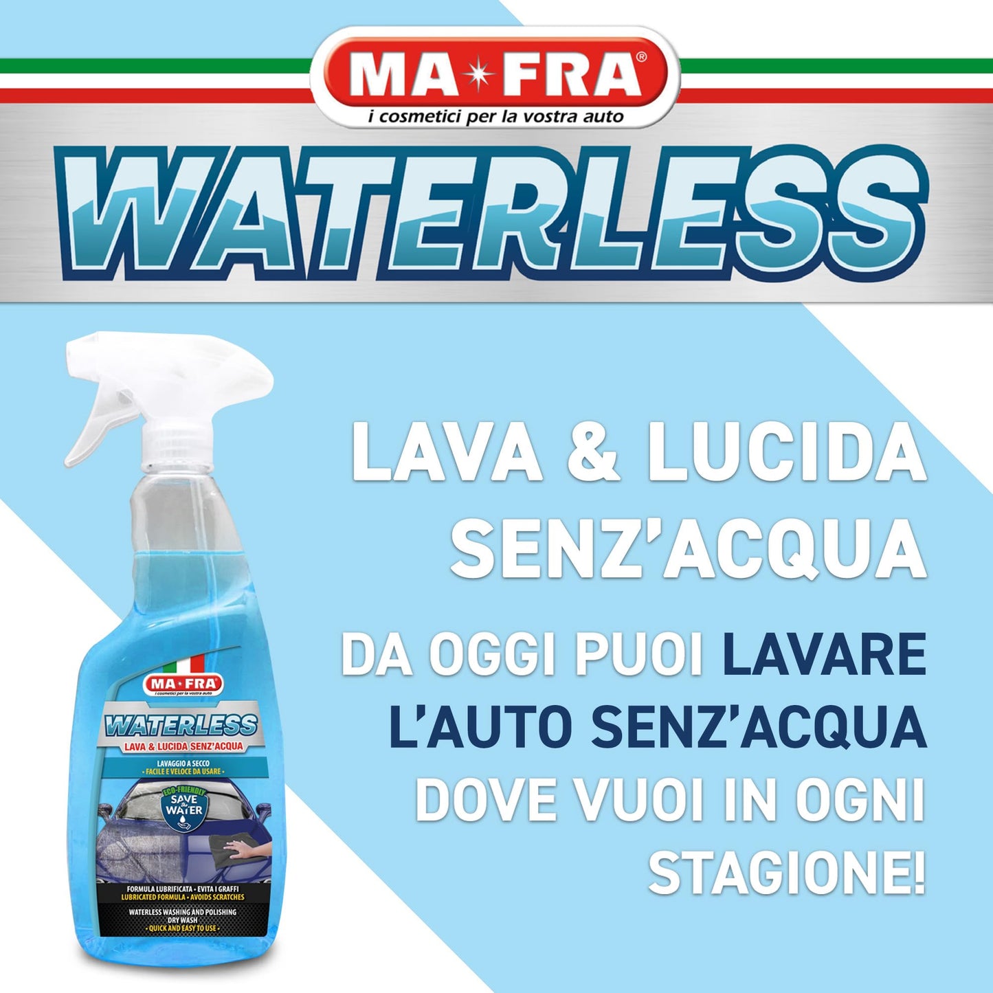 Waterless Wash & Polish – 750ml Dry Car Cleaning & Protection