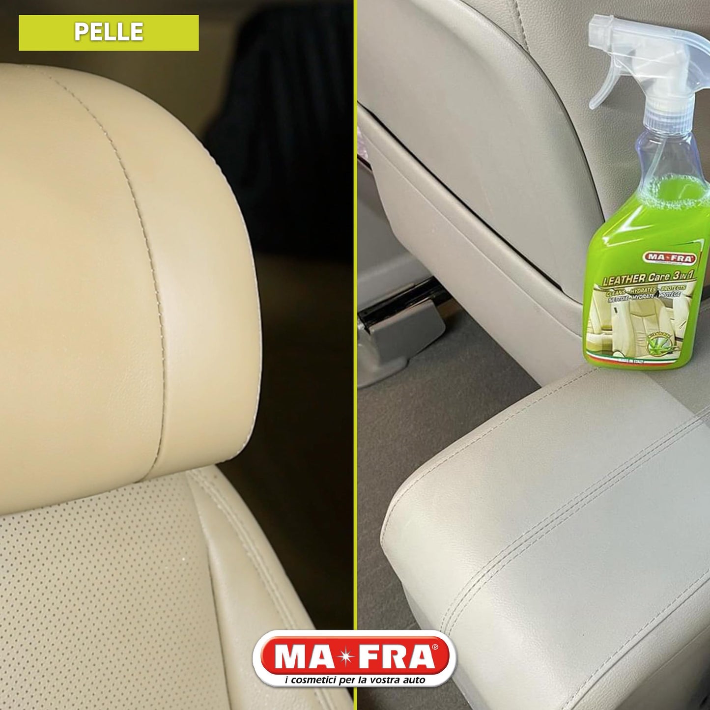 3-in-1 Leather Treatment 500ml – Cleans, Moisturizes & Protects Car