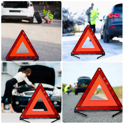 Zugelassenes 2-in-1-Auto-Notfallset mit Warndreieck und Warnweste