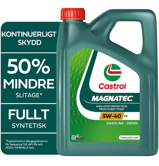CASTROL Magnatec 5W-40 C3 Fully Synthetic Engine Oil – 4L, Dualock Technology, Reduces Engine Wear