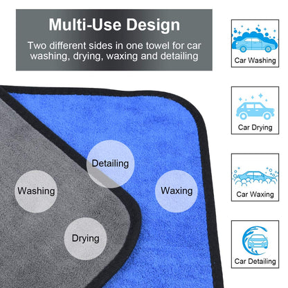 6 Pcs 30x40cm Car Microfiber Cloth Multi-Purpose Lint-Free Cleaning Cloth