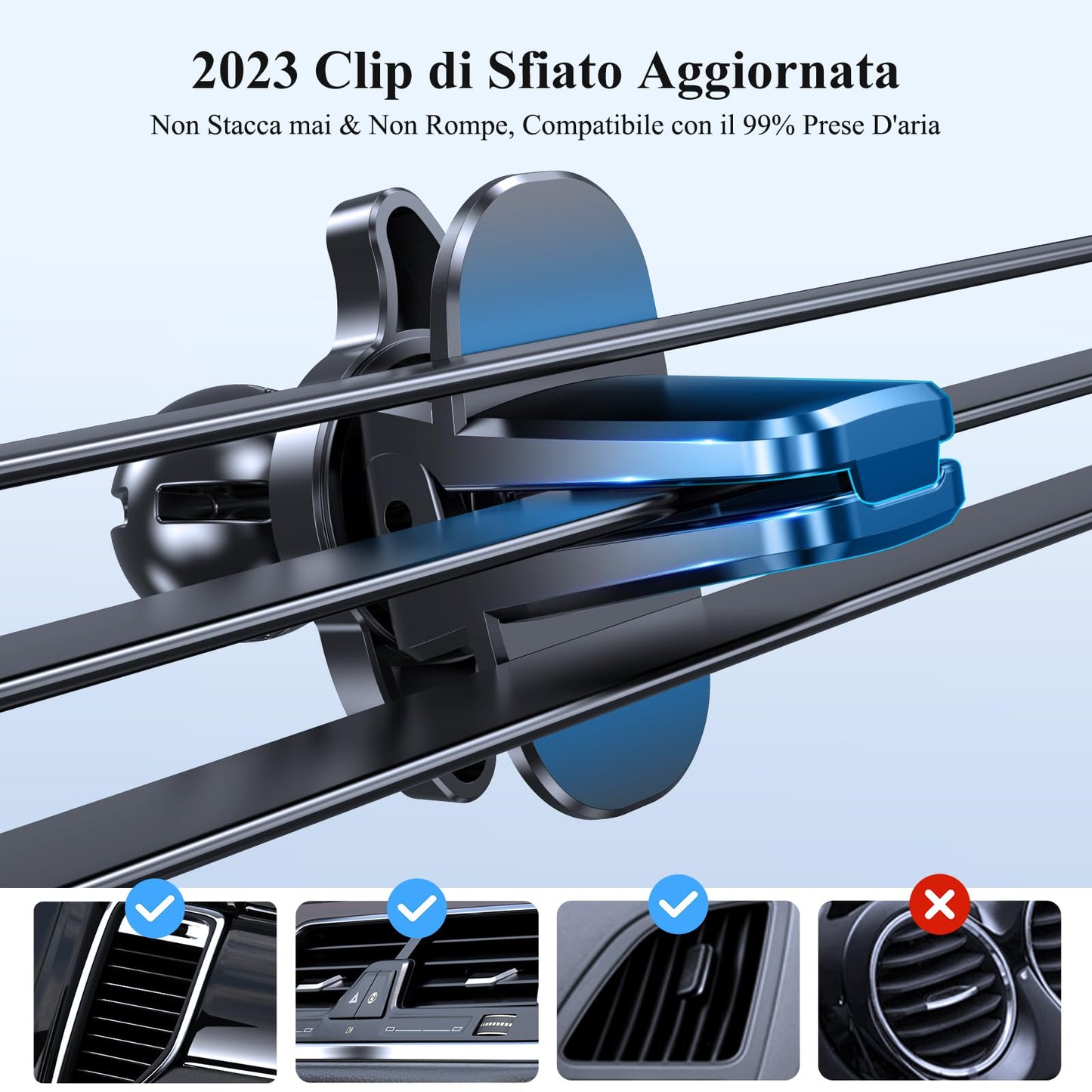 Miracase Universal-Autotelefonhalterung – 3-in-1-Halterung für Armaturenbrett, Windschutzscheibe und Lüftungsschlitze mit Saugnapf in Militärqualität