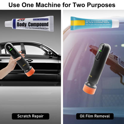 Portable Rechargeable Cordless Car Polisher – Scratch Repair, Waxing, and Windshield Polishing Machine