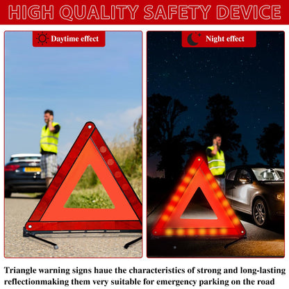 Zugelassenes 2-in-1-Auto-Notfallset mit Warndreieck und Warnweste