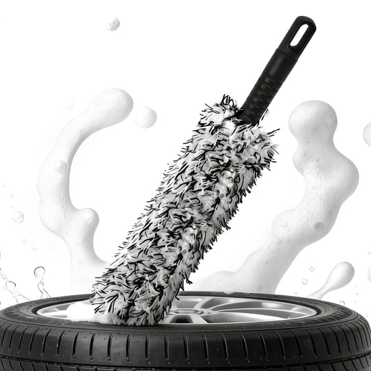 Microfibre Car Wheel Brush – Ultra-Flexible, Deep Cleaning, Scratch-Free