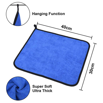 6 Pcs 30x40cm Car Microfiber Cloth Multi-Purpose Lint-Free Cleaning Cloth