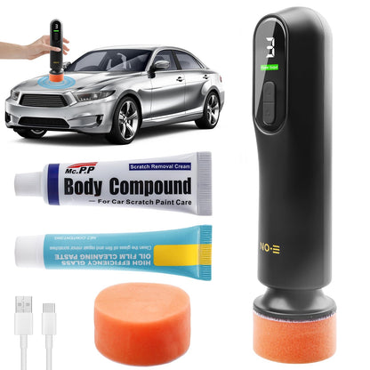 Portable Rechargeable Cordless Car Polisher – Scratch Repair, Waxing, and Windshield Polishing Machine
