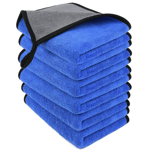 6 Pcs 30x40cm Car Microfiber Cloth Multi-Purpose Lint-Free Cleaning Cloth
