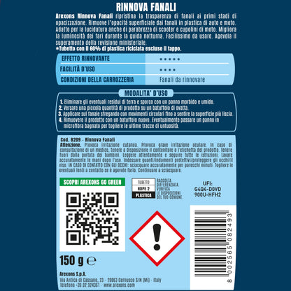 Arexons Scheinwerferpolitur – 50 g – Matte und harte, glänzende Kunststoffpolitur