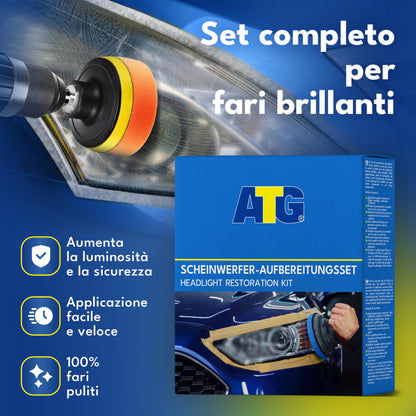 ATG Scheinwerfer-Erneuerungsset – Scheinwerferpolier- und Polymer-Restaurierungsset