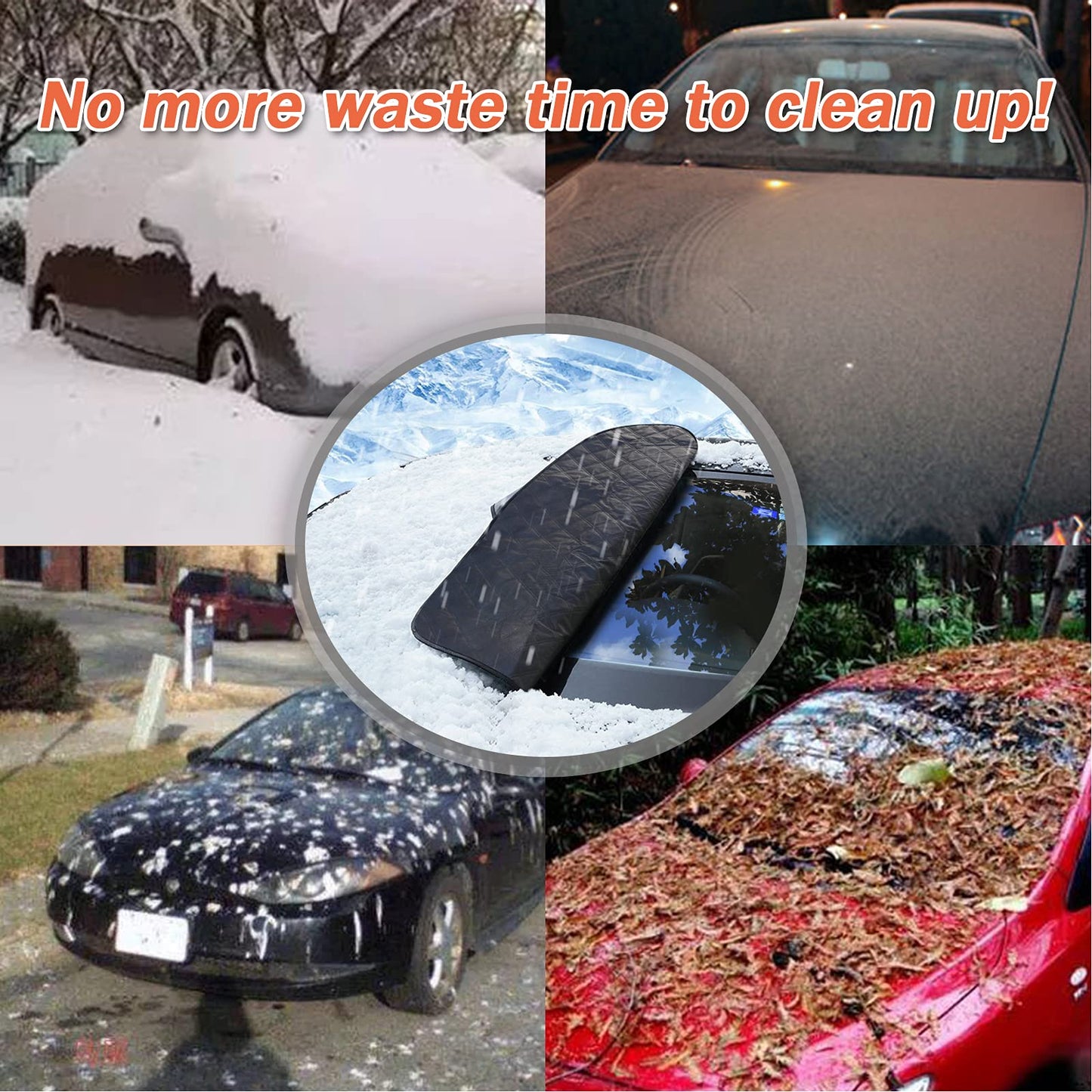 Magnetic Car Windscreen Cover – Anti-Ice, Anti-Frost & Anti-Hail Winter Windshield Protector for Most Vehicles