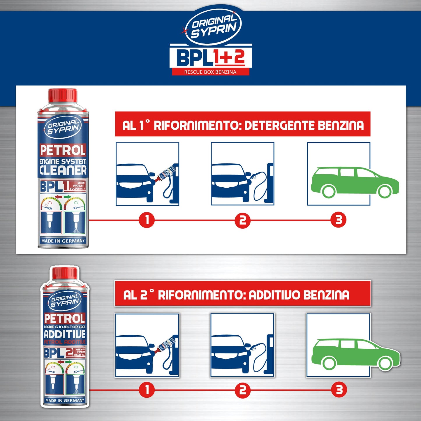 Fuel System Additive & Injector Cleaner – Engine Regenerating Treatment, 500 ml + 250 ml – For Petrol Engines, Turbo & Catalytic Converter Tested