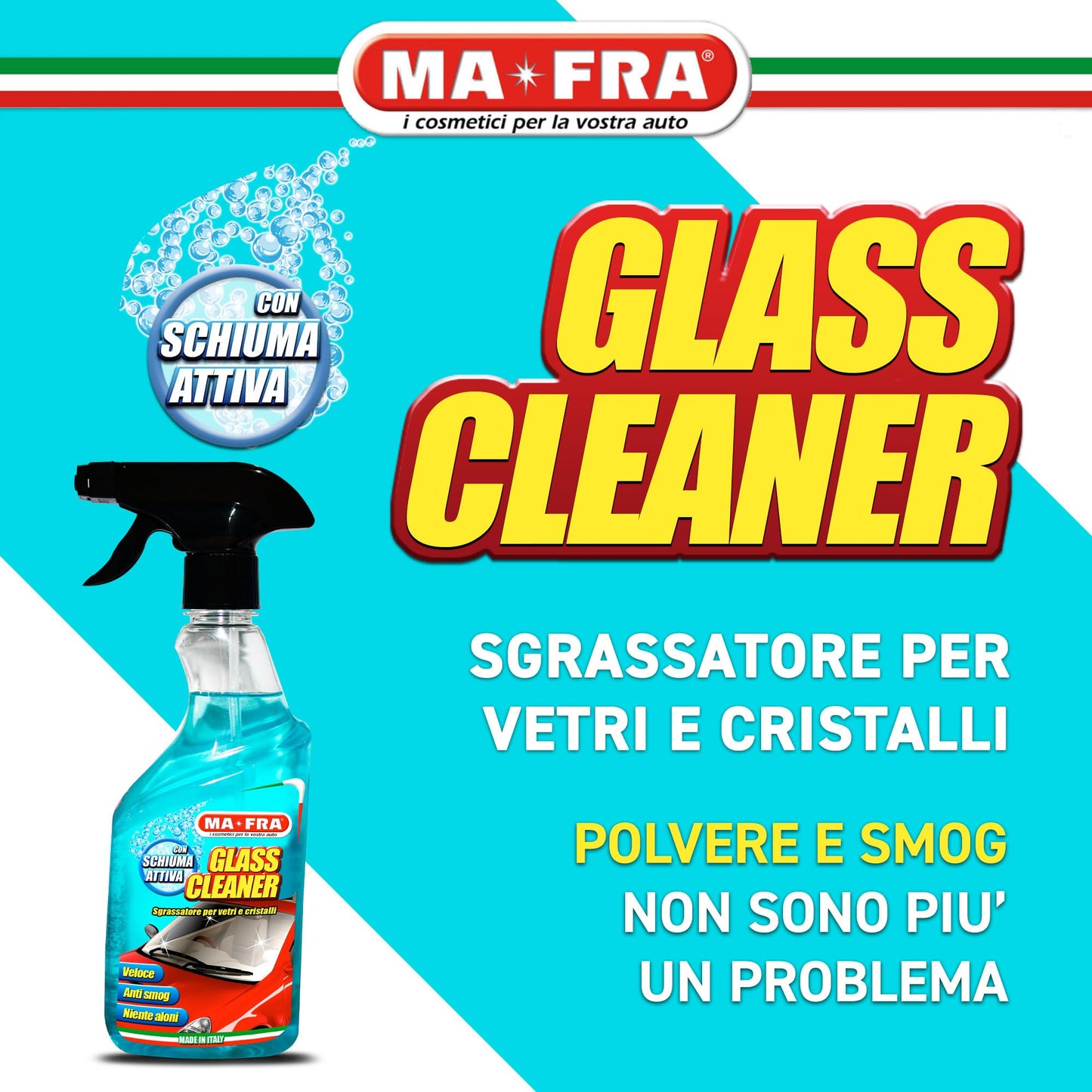 Glass Cleaner 500ml – Car Window Cleaner, Improves Visibility