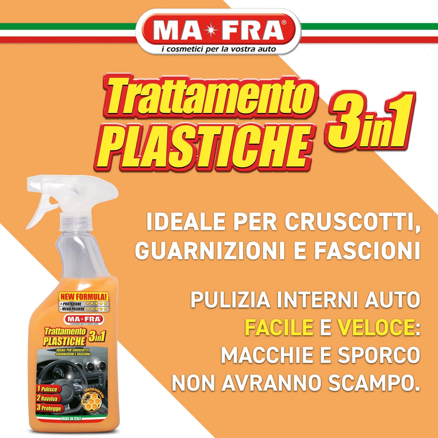3-in-1 Plastic Treatment 500ml – Cleans, Revives & Protects Car Interior Plastics