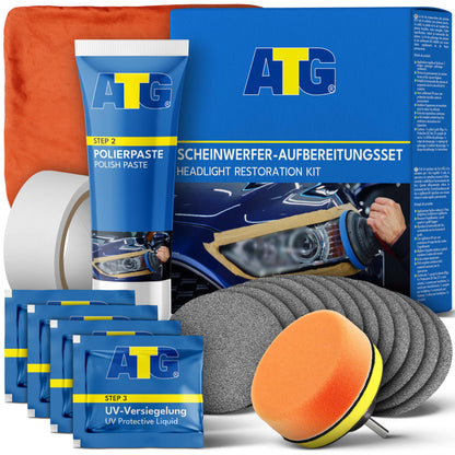ATG Scheinwerfer-Erneuerungsset – Scheinwerferpolier- und Polymer-Restaurierungsset