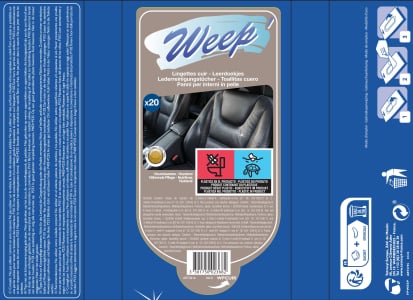 20-Piece Leather Interior Cleaning Cloths – Professional Car Care